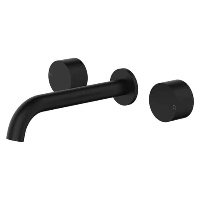 KAYA Wall Basin/Bath Tap Set Matte Black