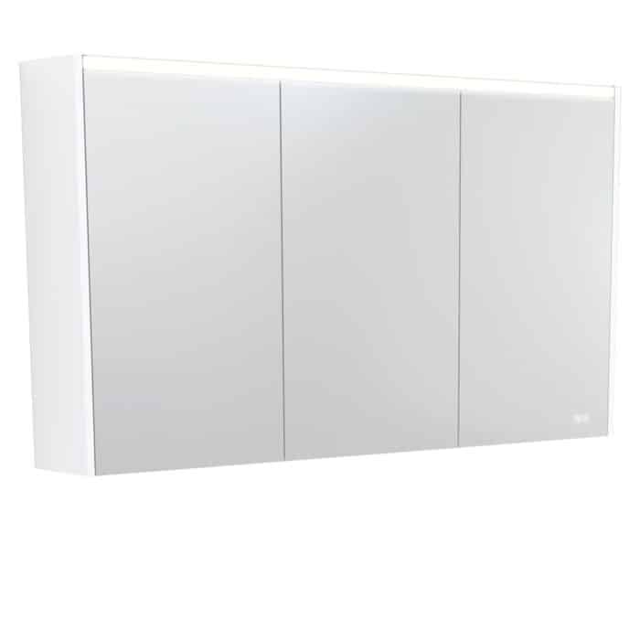 LED Mirror Cabinet, Gloss White Side Panels, 3 x Size Options