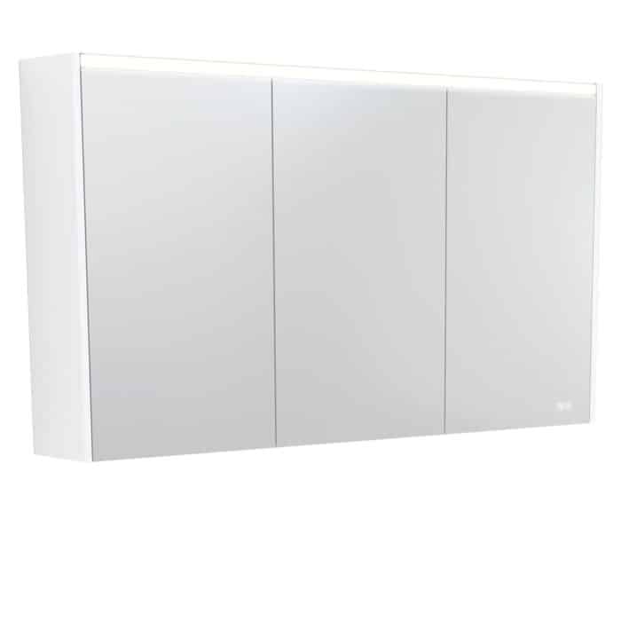 LED Mirror Cabinet, Satin White Side Panels, 3 x Size Options