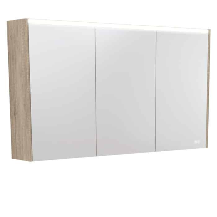 LED Mirror Cabinet, SCANDI OAK Side Panels, 3 x Size Options.