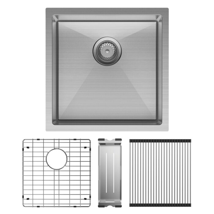 HANA Single Bowl Sink 32L Stainless Steel Top/Undermount 450x450x200mm
