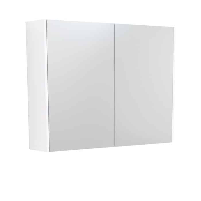 Mirror Cabinet with Satin White Side Panels, 5 x Size Options.