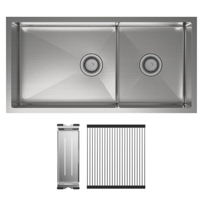 HANA Double Bowl Sink 40L-27L Slim Divider Top/Undermount