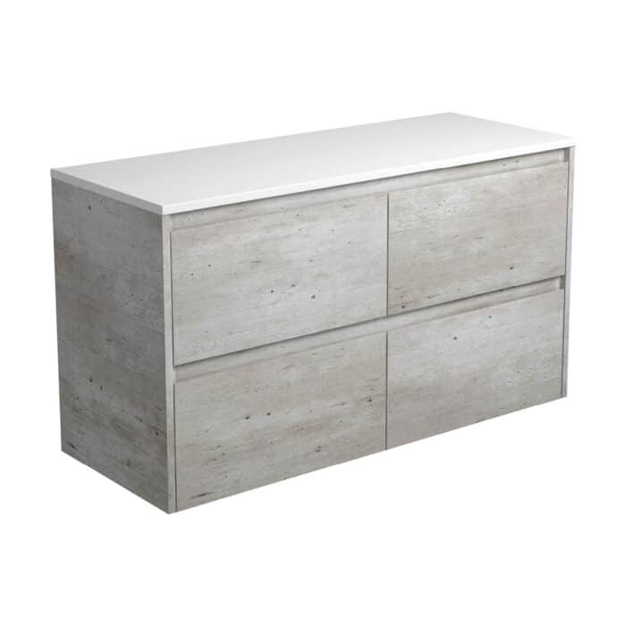 Fienza AMATO All Drawer INDUSTRIAL Cabinet Only Wall Hung 3 x Size Options