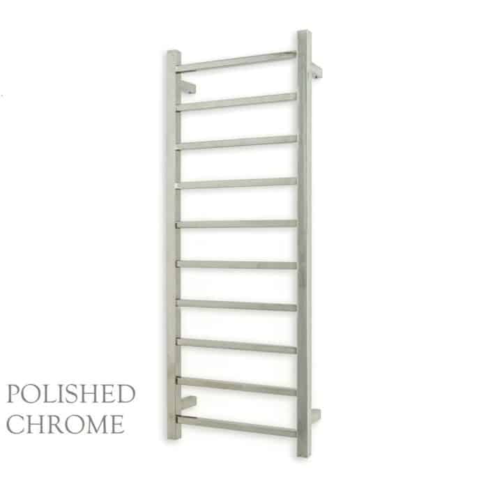 SQUARE 430 x 1100mm Heated Towel Ladder, 2 x Colour Options - Image 3