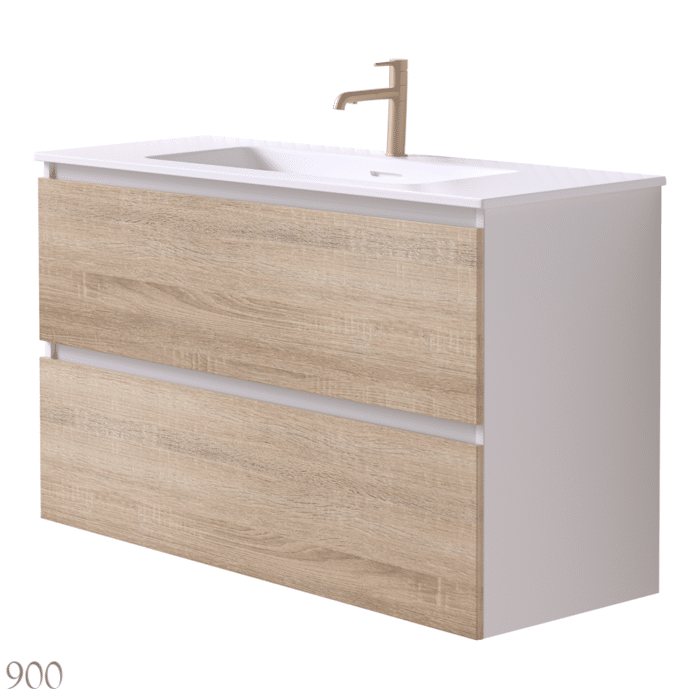 Mia 2 Tone Wall Hung, Includes Standard China Top, 3 x Size Options - Image 6