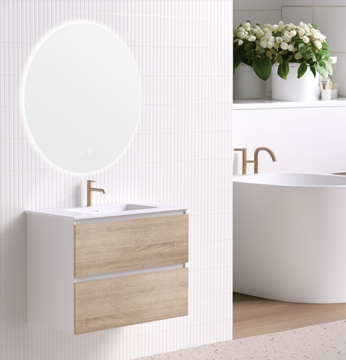 Mia 2 Tone Wall Hung, Includes Standard China Top, 3 x Size Options - Image 2
