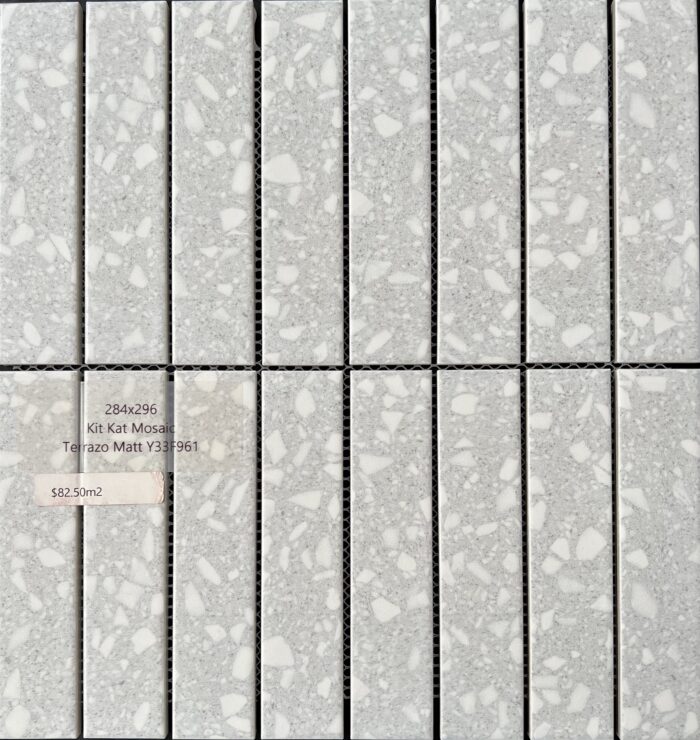 Kit Kat Mosaic Terrazo Grey Matt Y33F961 284x296