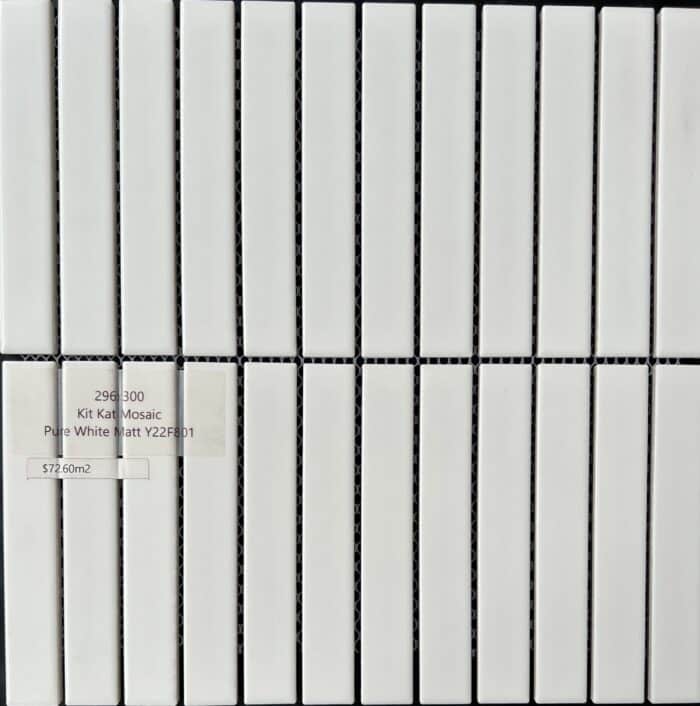 Kit Kat Mosaic Pure White Matt Y22F801- Sheet Size 296x300