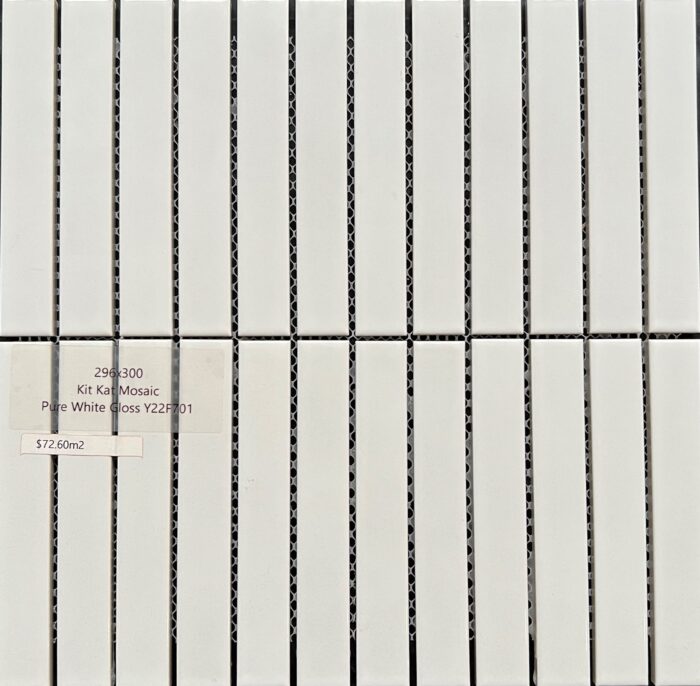 Kit Kat Mosaic Pure White Gloss Y22F701- Sheet Size 296x300