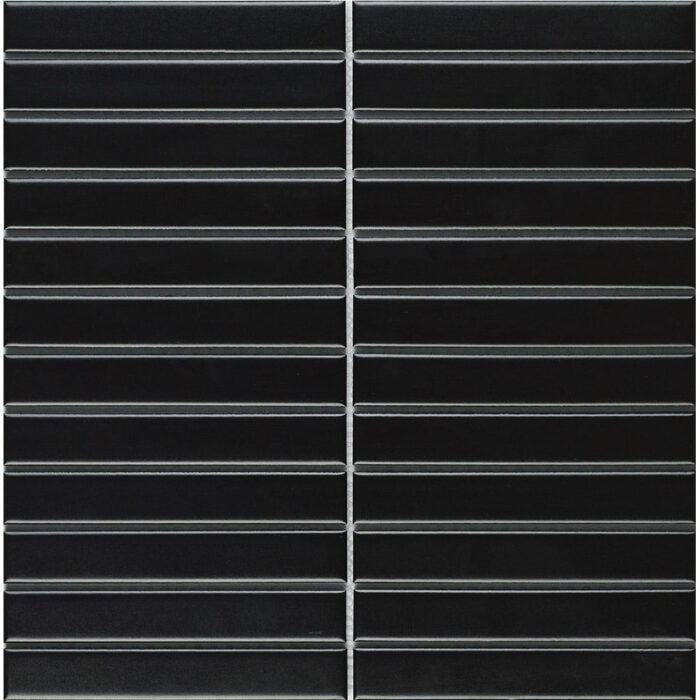Kit Kat Porcelain Black Matt Mosaic 296x299 (22x145)
