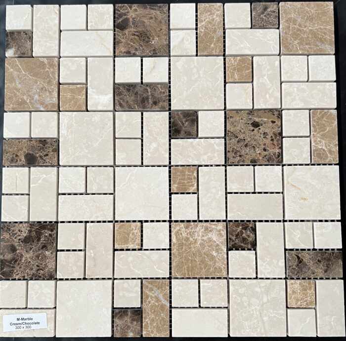 Marble Cream / Chocolate Mosaic 300x300