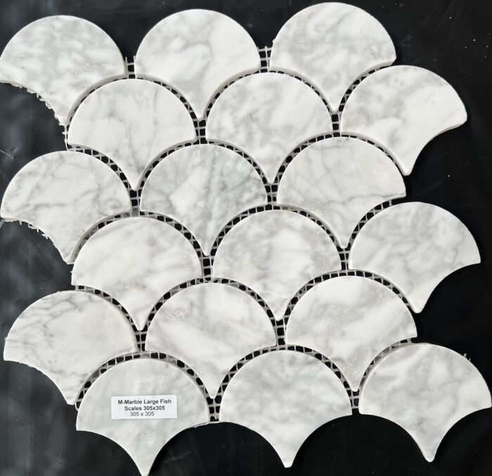 Marble Large Fish Scales Mosaic 305x305