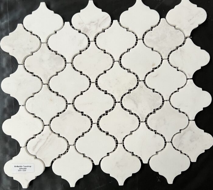 Marble Tear Drop Mosaic 305x305