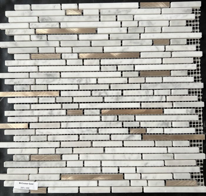 Marble Cruiser Gold Mosaic 300x300