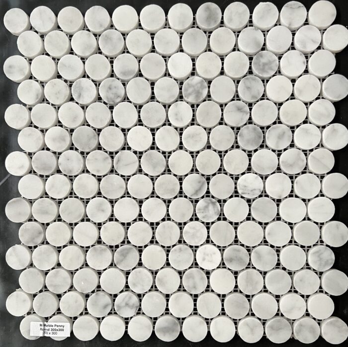 Marble Penny Round Mosaic 300x300