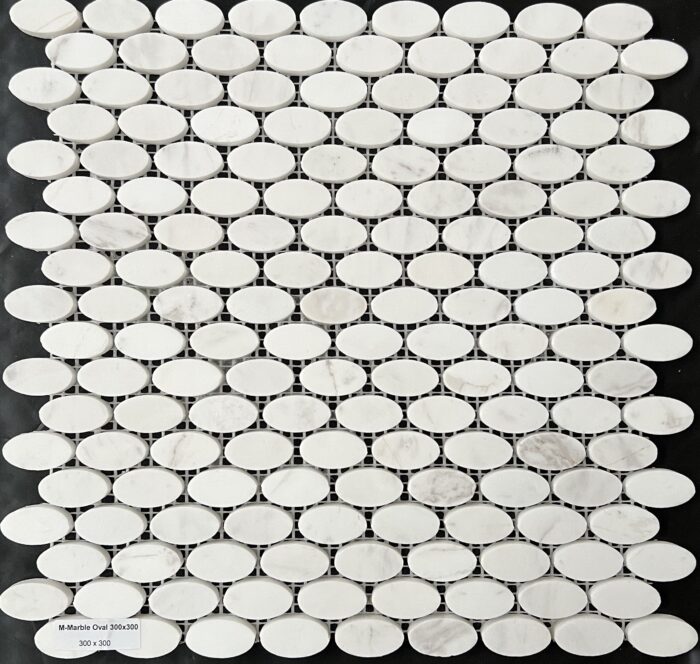 Marble Oval Mosaic 300x300