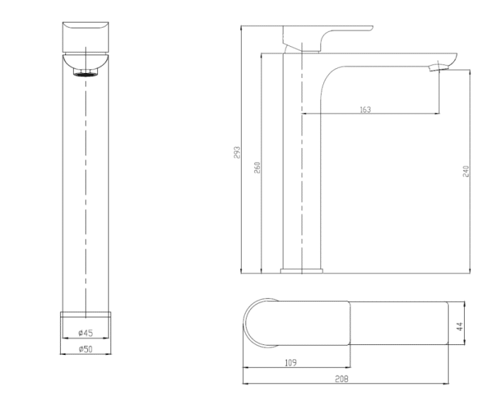 Sky Hi-Rise Vessel Mixer, 5 x Colour Options - Image 2