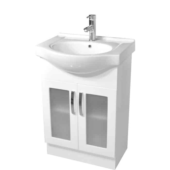 Antonio Semi Recessed Vanity and Top, Glass Door(s), 5 x Size Options - Image 4