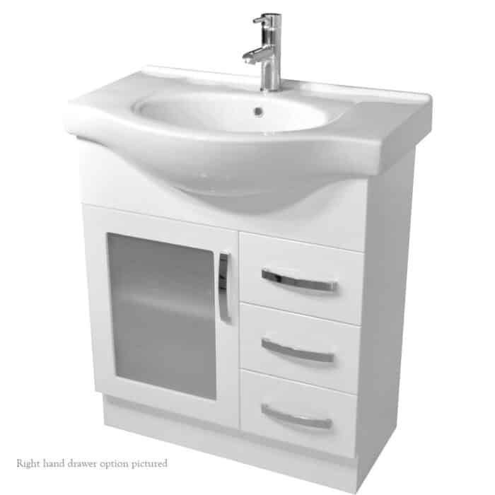 Antonio Semi Recessed Vanity and Top, Glass Door(s), 5 x Size Options - Image 6