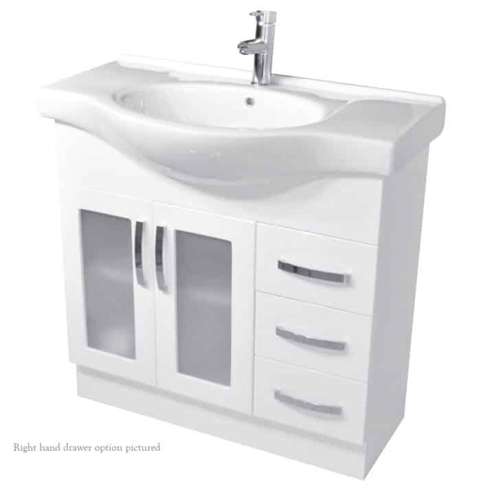 Antonio Semi Recessed Vanity and Top, Glass Door(s), 5 x Size Options - Image 8