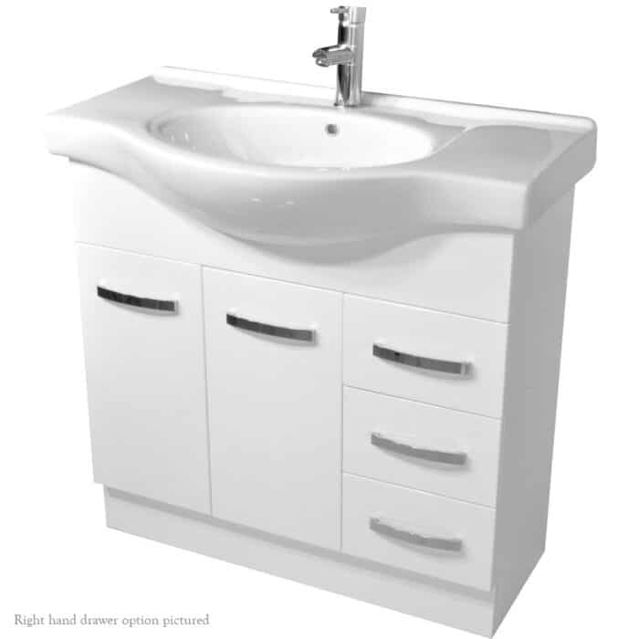Antonio Semi Recessed Vanity and Top, Solid Door, 5 x Size Options - Image 9