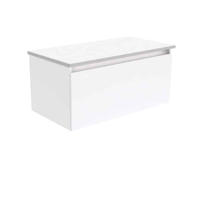Fienza MANU Minimalist, Gloss White, Wall Hung Cabinet Only, 3 x Size Options. - Image 8