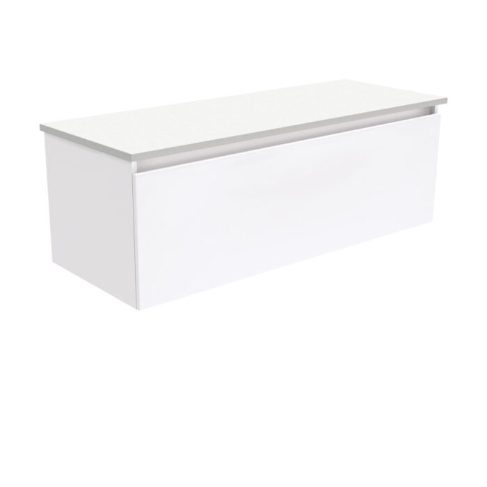 Fienza MANU Minimalist, Gloss White, Wall Hung Cabinet Only, 3 x Size Options.