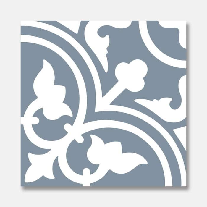 Heritage Aster Blue Encaustic Look 200x200 Matt