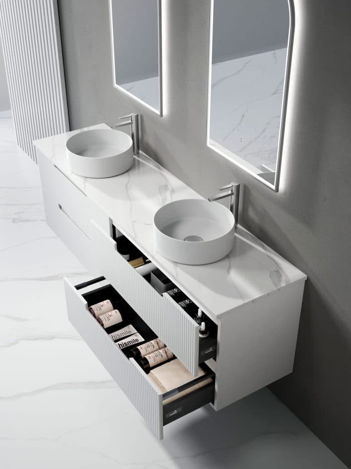 Verona Wall Hung Mark 2, Including Stone Top and Undermount Basin. - Image 13