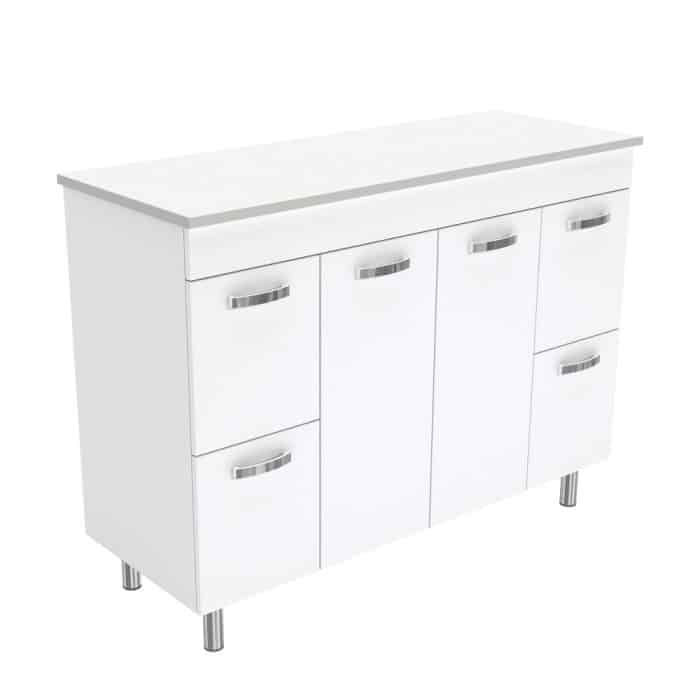 Fienza Cabinet Only, UNICAB Gloss White with Legs, 4 x Size Options - Image 10