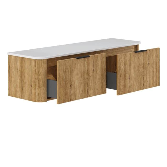 Minka Curved Scandi Oak Cabinet Only - Image 16