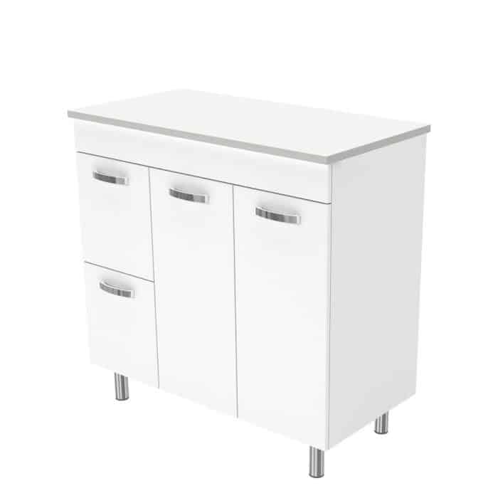 Fienza Cabinet Only, UNICAB Gloss White with Legs, 4 x Size Options - Image 8