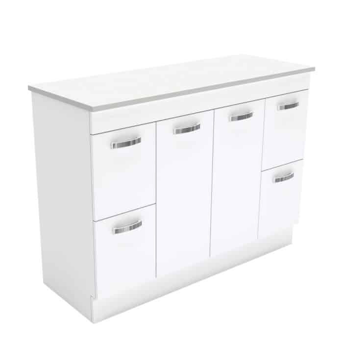 Fienza Cabinet Only, UNICAB Gloss White Kickboard, 6x Size Options