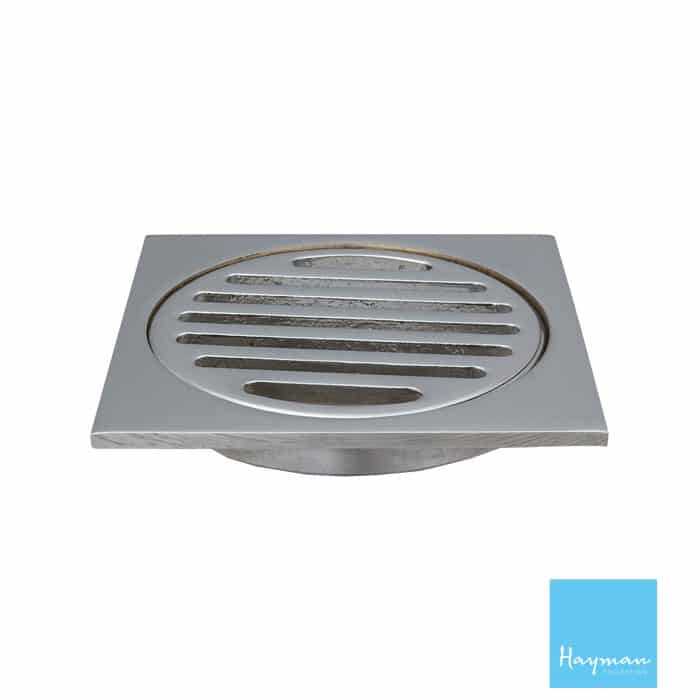 100mm Chrome Square Floor Waste