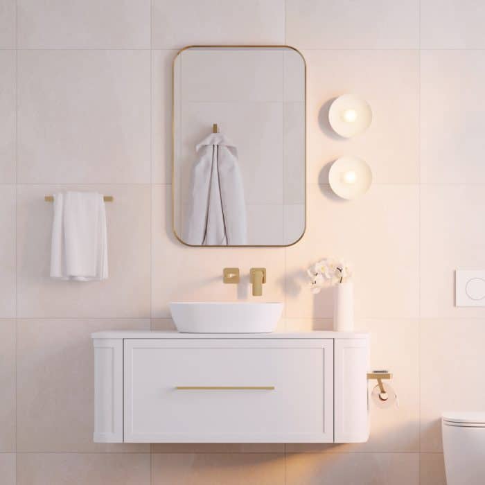 Tono Soft Square Framed Mirror, 500 x 800mm, 2 x Colours - Image 2