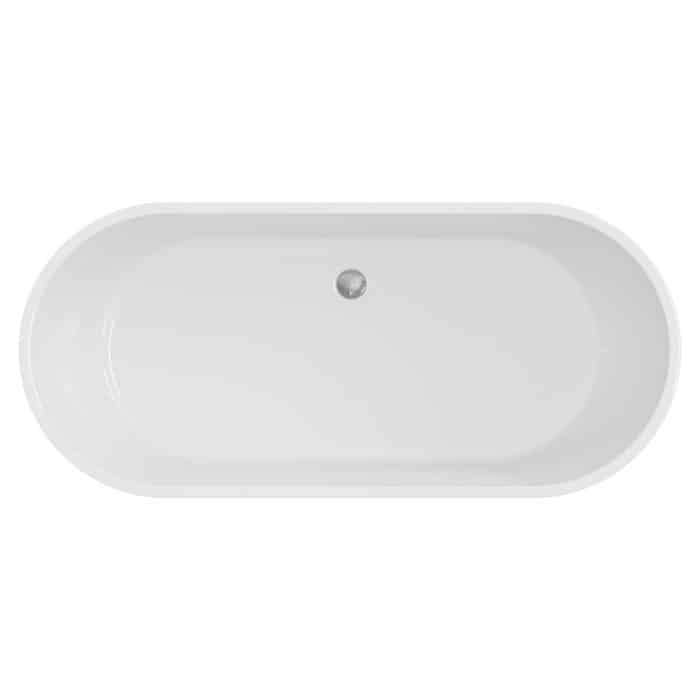 Koko Freestanding Acrylic Bath, 1680mm, Gloss White - Image 5