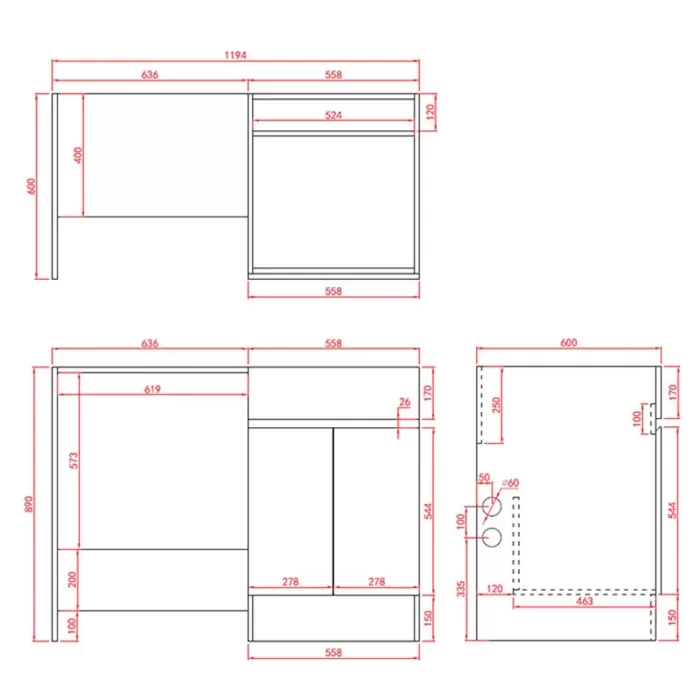 Autumn PVC Drawer All-In-One Laundry Unit - Image 2