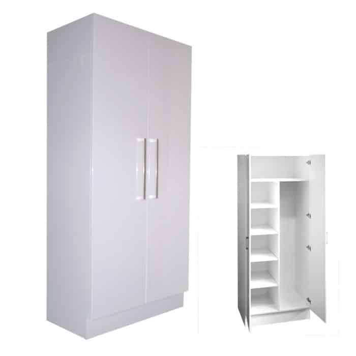 Combination Linen/Broom Cupboard 80cm (44cm Depth)