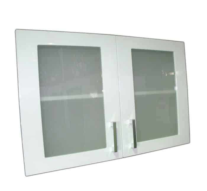 Kitchen Wall Cupboard Double Door 90cm (Glass Doors)