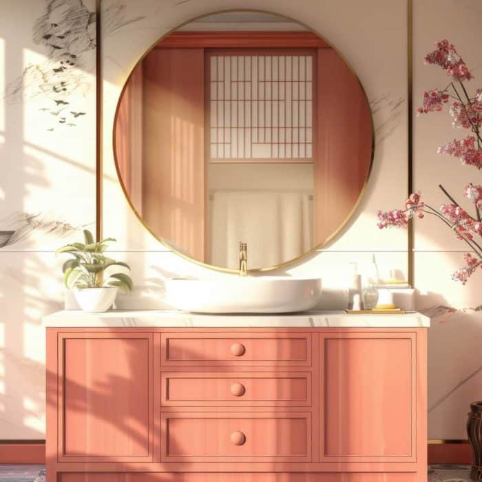 Brooklyn Round Mirror Brushed Gold - Image 2