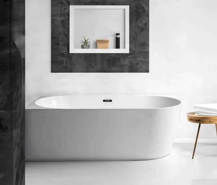 Madrid Back to Wall Corner Bath 1600mm - Image 7
