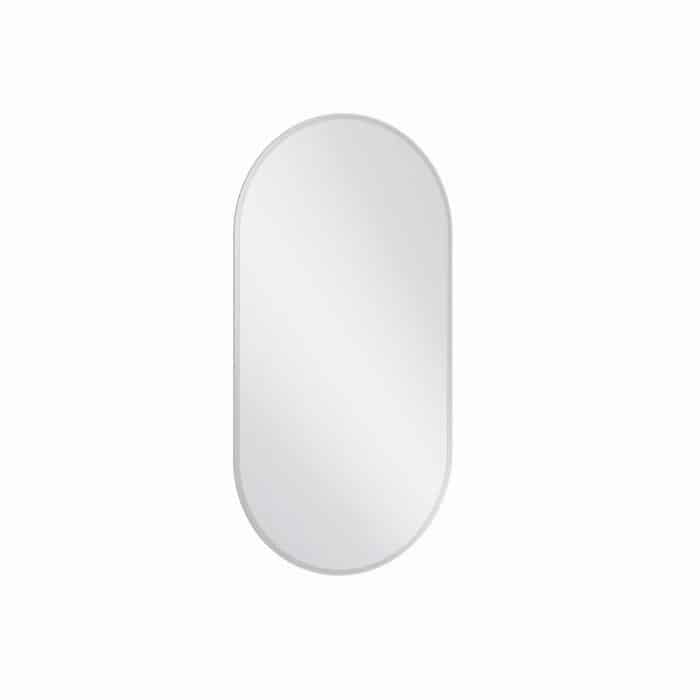 Como Oval Mirror 1150x600 Brushed Nickel Frame