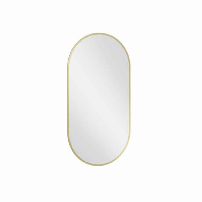 Como Oval Mirror 1150x600 Brushed Gold Frame