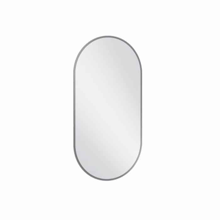Como Oval Mirror 1150x600 Gun Metal Grey Frame