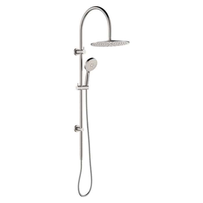 Empire Slim Curved Twin Shower, Brushed Nickel
